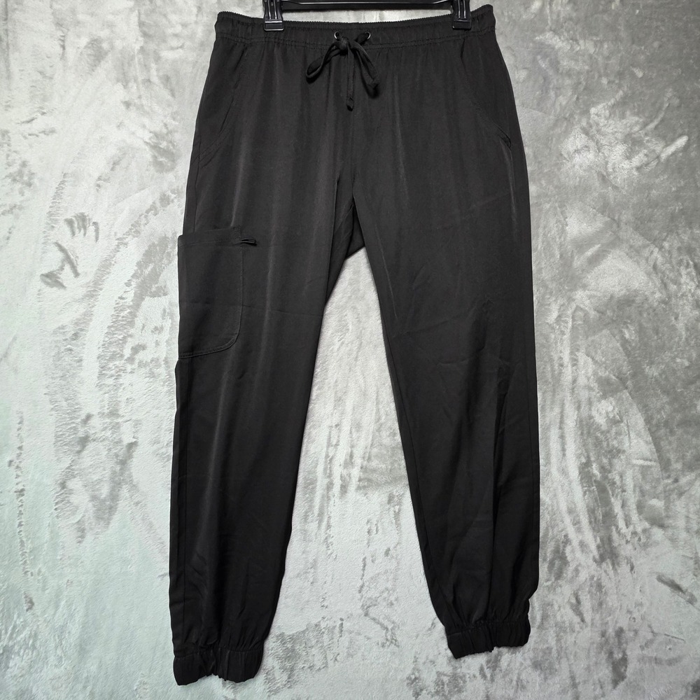 Medichic Womens Black Cargo Jogger Scrub Pants Style 1403.2 Size Medium